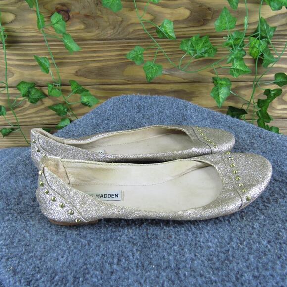 Steve Madden Women's Kstudo Sparkle Ballet Gold Synthetic Sz 8 Medium  Used 2025 - Picture 3 of 6